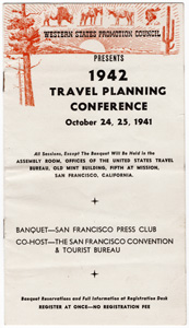 Western States Promotion Council 1942 Travel Planning Conference